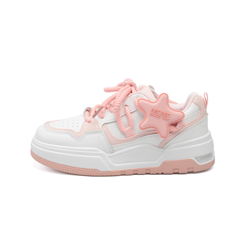 Кроссовки RENBEN Skateboarding Shoes Women's Low-top, черный/белый