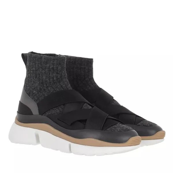 Кроссовки sonnie sock sneakers Chloé, черный