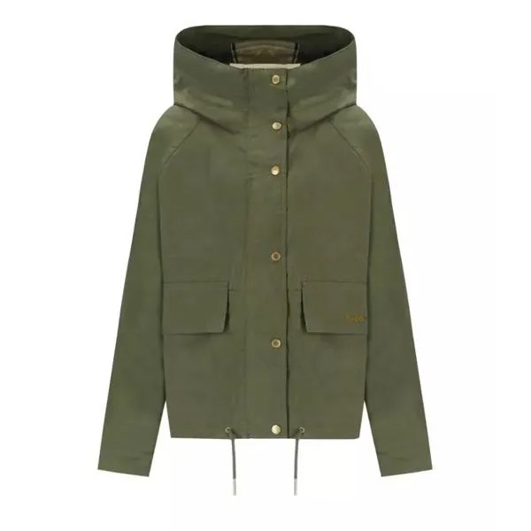 Куртка nith showerproof hooded jacket Barbour, зеленый