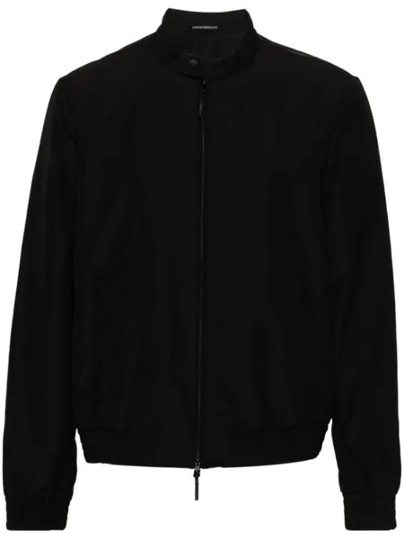 Emporio Armani фактурный бомбер на молнии, черный