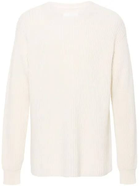 Jil Sander ребристый свитер, белый