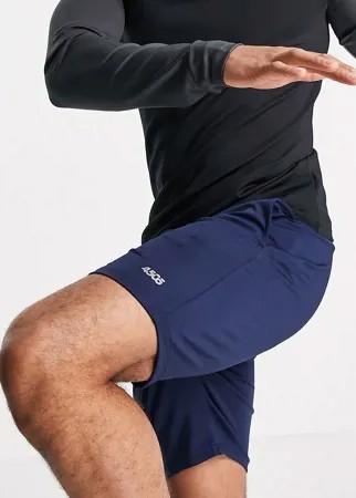 Темно-синие спортивные шорты узкого кроя из быстросохнущей ткани ASOS 4505-Темно-синий