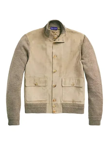 Кашемировый кардиган на пуговицах Ralph Lauren Purple Label, цвет truffle melange