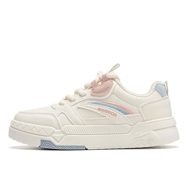 Кроссовки WARRIOR Skateboarding Shoes Women's Low-top Beige/Blue, бежевый/синий