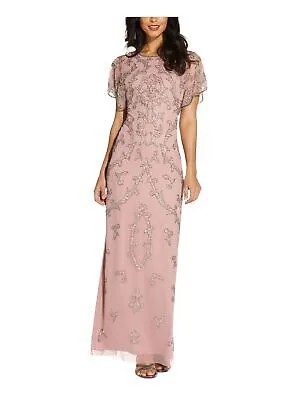 ADRIANNA PAPELL Женское розовое вечернее платье с рукавами «летучая мышь» на подкладке 8