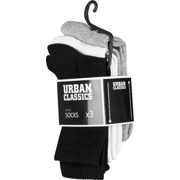 Носки Urban Classics Pack Of 3 Sport, черный