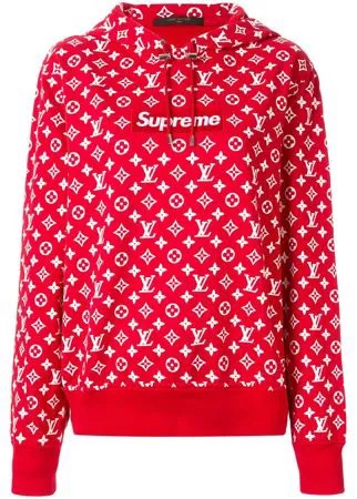 Louis Vuitton худи с логотипом из коллаборации с Supreme pre-owned