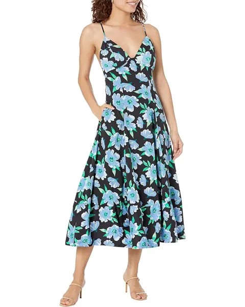 Платье Free People Finer Things Printed Midi, цвет Black Combo