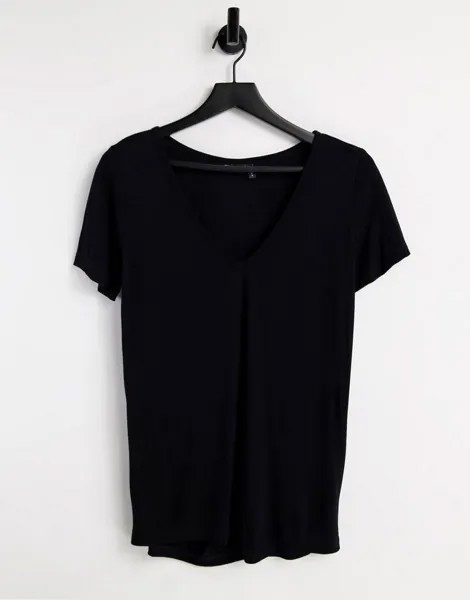 Черная свободная футболка ASOS DESIGN-Черный цвет