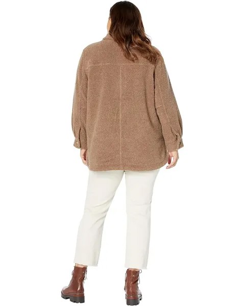 Куртка Madewell Plus Teddy Belrose Shirt-Jacket, цвет Heather Oatmeal Sherpa