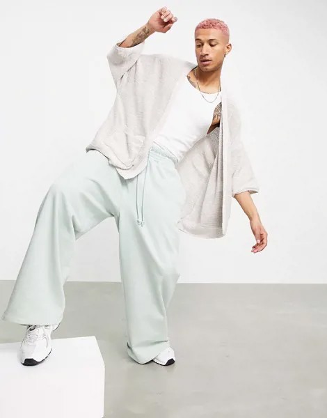 Трикотажный oversized-кардиган многооттеночной окраски ASOS DESIGN-Многоцветный