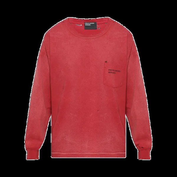Футболка Enfants Riches Déprimés Thrashed Logo Long-Sleeve Pocket 'Faded Red/Black', красный