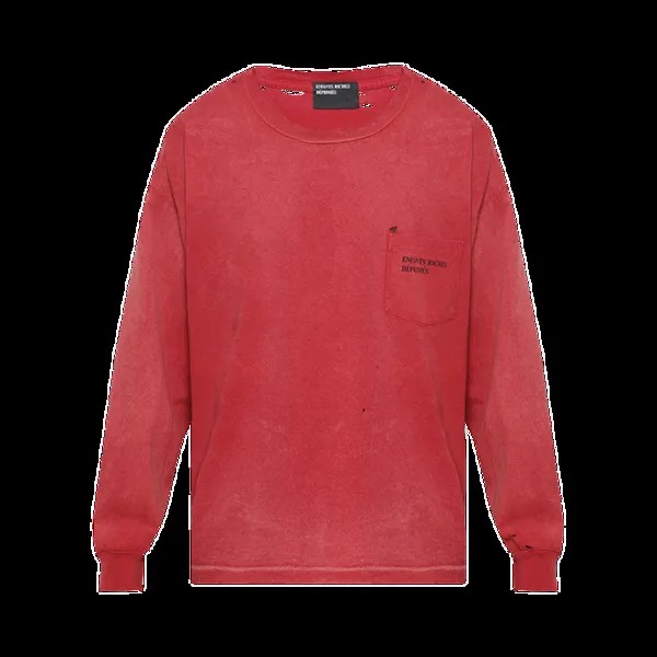 Футболка Enfants Riches Déprimés Thrashed Logo Long-Sleeve Pocket 'Faded Red/Black', красный