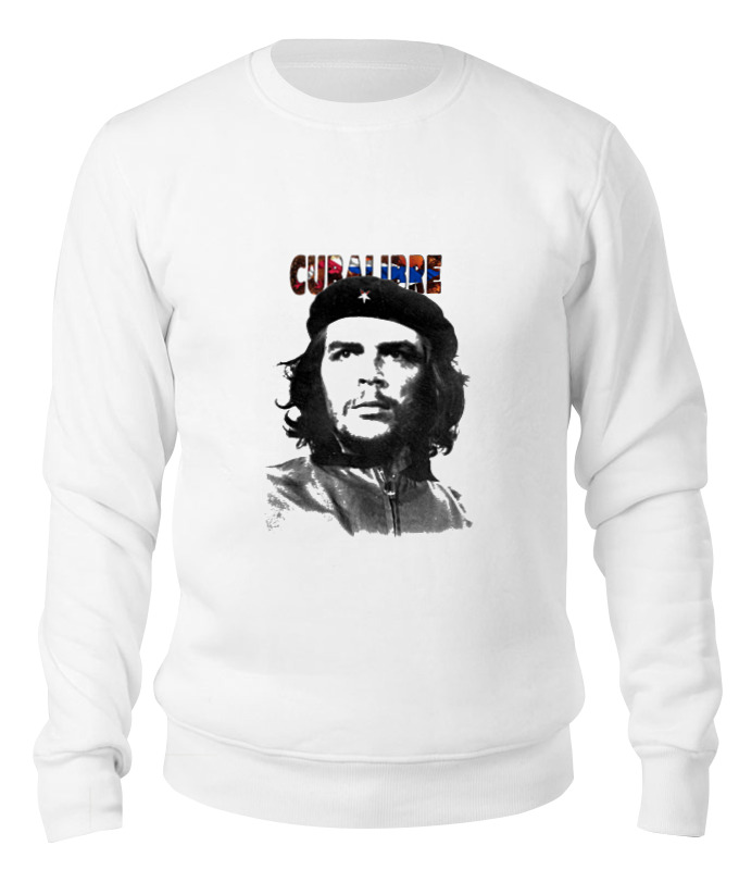 Свитшот унисекс Printio Cuba libre, hasta la. victoria siempre! белый XS