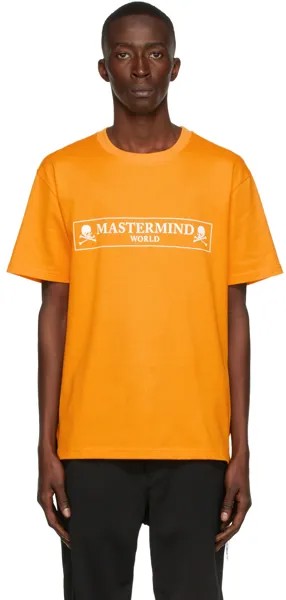 Желтая футболка с логотипом в коробке mastermind WORLD