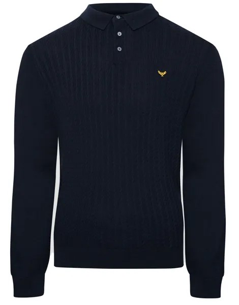 Поло Threadbare Langarm Polo Polo Caesar, синий
