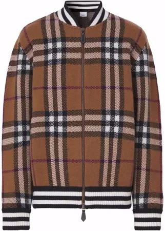 Burberry кашемировый бомбер в клетку