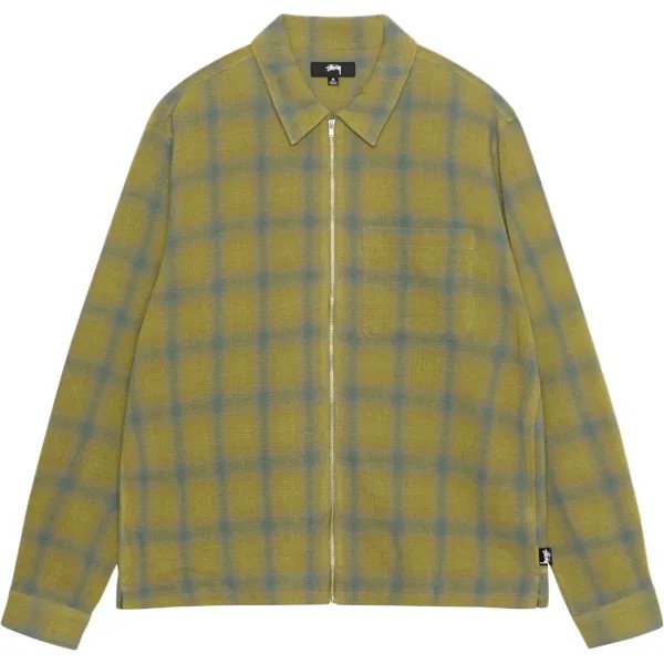 Рубашка на молнии из крученой пряжи в клетку Stussy, цвет Natural