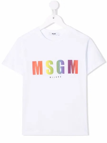 MSGM Kids футболка с логотипом