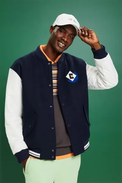 Бомбер из шерсти Esprit, белый