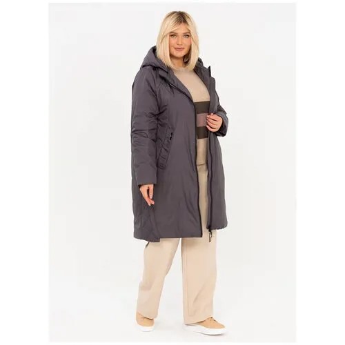 Пальто утепленное 01, Amimoda, размер 66, серый