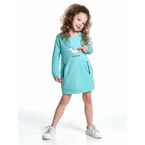 Платье Mini Maxi, хлопок, размер 98, бирюзовый