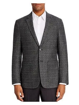 THEORY Мужское серое однобортное спортивное пальто в клетку Windowpane Regular Fit 42R