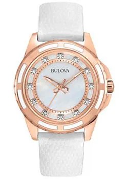 Японские наручные  женские часы Bulova 98S119. Коллекция Diamonds