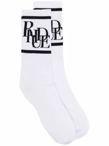 Rhude полосатые носки с логотипом