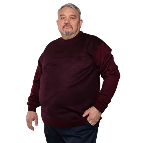 Пуловер Turhan, размер 4 XL, , бордовый