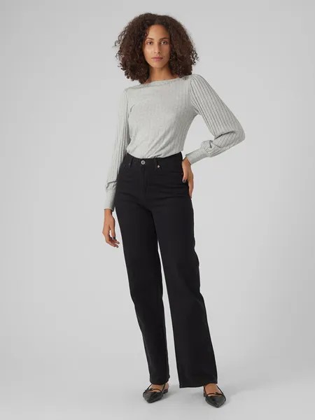 Лонгслив Vero Moda, светло-серый