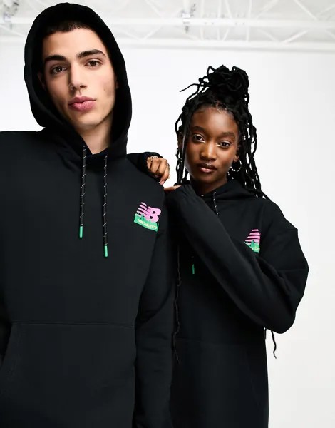 Черная худи для активного отдыха New Balance