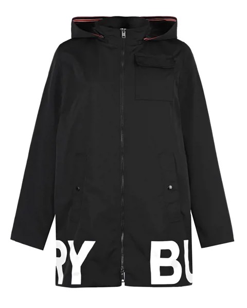 Черная парка с логотипом Burberry детская