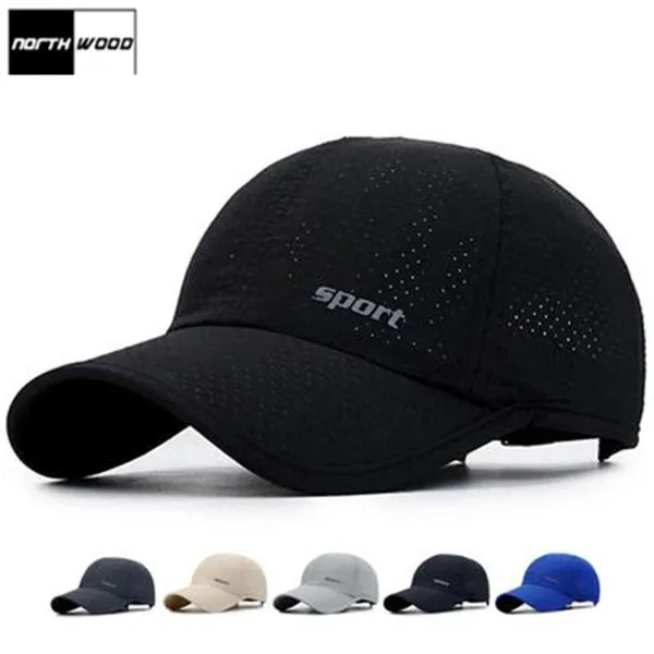 [НОРТВУД] Летняя бейсболка Сетка Snapback Hat Solid Trucker Cap Sun Бейсбольная шляпа Peaked Dad Cap