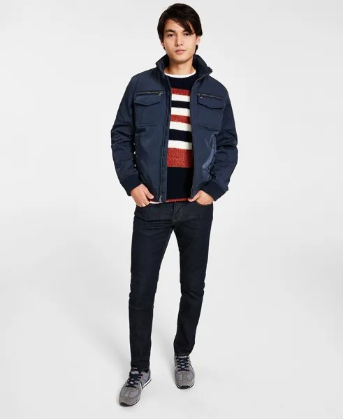 Мужская куртка-бомбер с четырьмя карманами Tommy Hilfiger, синий