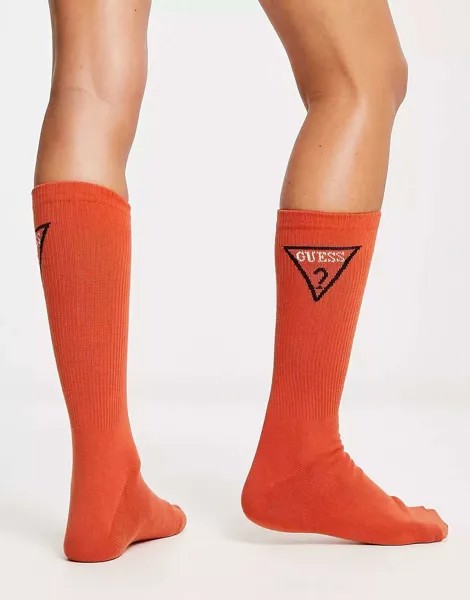 Оранжевые треугольные носки Guess Originals