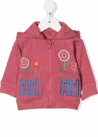 Stella McCartney Kids худи на молнии с вышивкой