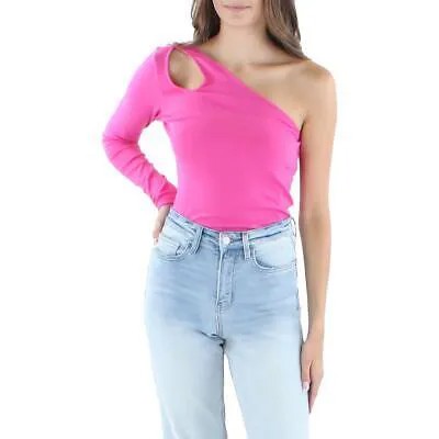 Calvin Klein Jeans Женское розовое боди на одно плечо с вырезом M BHFO 0389