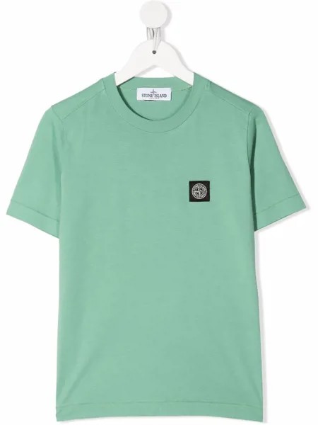 Stone Island Junior футболка с нашивкой-логотипом