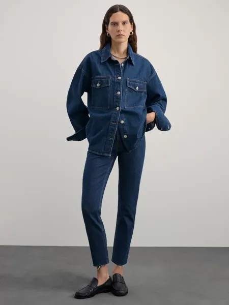 Джинсы slim укороченные