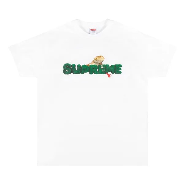 Футболка Supreme Lizard Tee 'White', белый