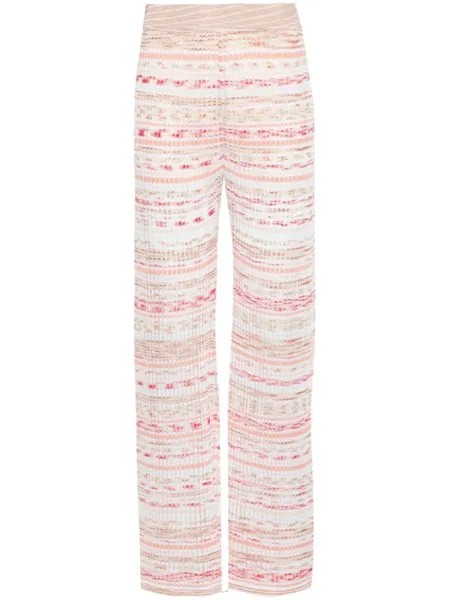 Missoni расклешенные брюки в полоску, белый