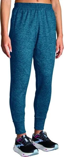 Брюки Brooks Luxe Joggers, цвет Heather Moroccan Blue