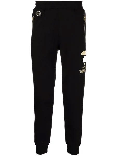 AAPE BY *A BATHING APE® спортивные брюки с карманами и логотипом