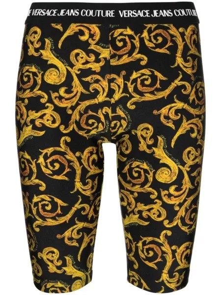 Versace Jeans Couture облегающие шорты с принтом Sketch Couture, черный