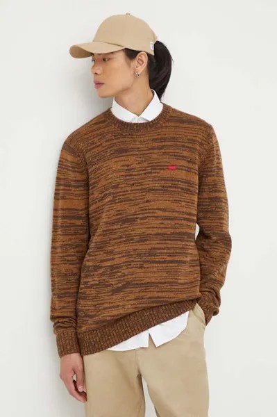 Шерстяной свитер Levi's, коричневый