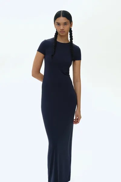 Облегающее платье из джерси H&M, синий