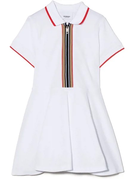 Burberry Kids платье с молнией и отделкой Icon Stripe