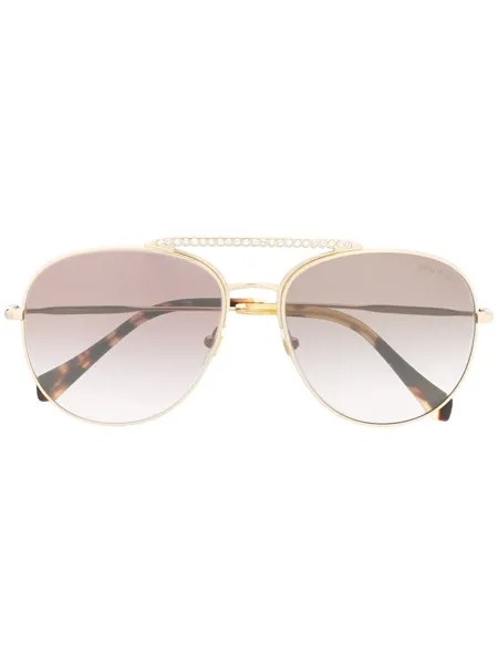 Miu Miu Eyewear солнцезащитные очки-авиаторы