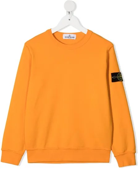 Stone Island Junior толстовка с нашивкой-логотипом